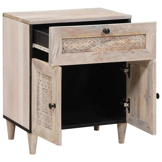 vidaXL Bedside Cabinet White 50 x 33 x 60 cm Engineered Wood
