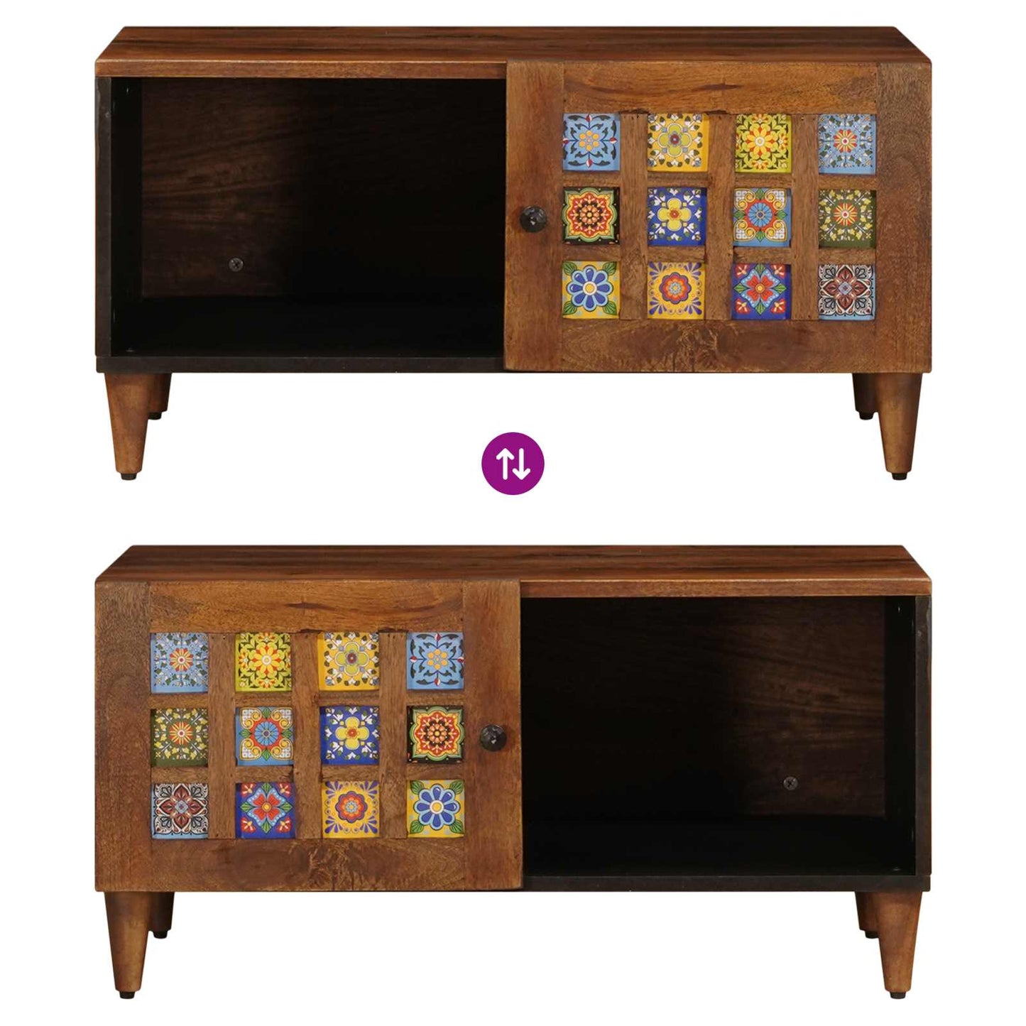 vidaXL Coffee Table Brown 80 x 50 x 40 cm Solid Mango Wood