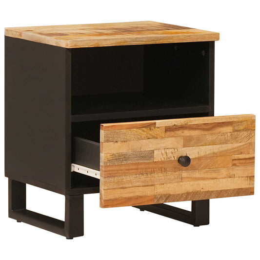 vidaXL Bed cabinet with Drawer Brown 40 x 33 x 46 cm Solid Mango Wood