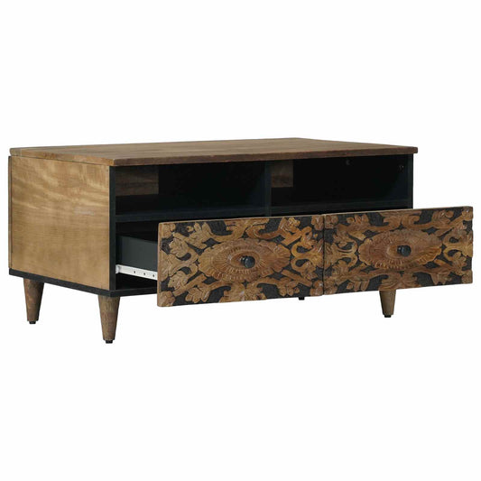 vidaXL Coffee Table with Drawer Brown 80 x 54 x 40 cm Solid Mango Wood