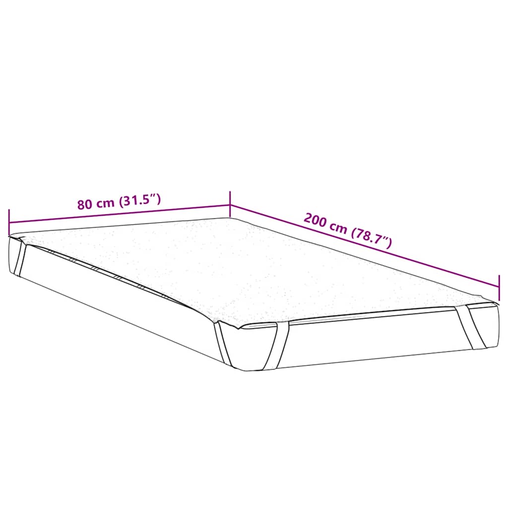 vidaXL Mattress Protector White 80x200 cm Waterproof