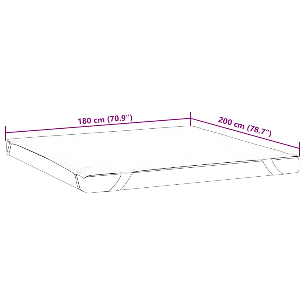vidaXL Mattress Protector White 180x200 cm Waterproof