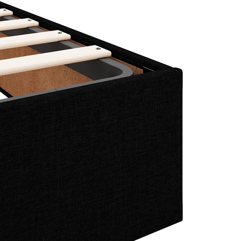 vidaXL Ottoman Bed Frame No Mattress Black Super King Velvet