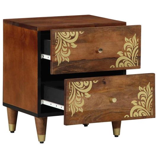vidaXL Bedside Cabinet Honey Brown 40 x 33 x 46 cm Solid Mango Wood