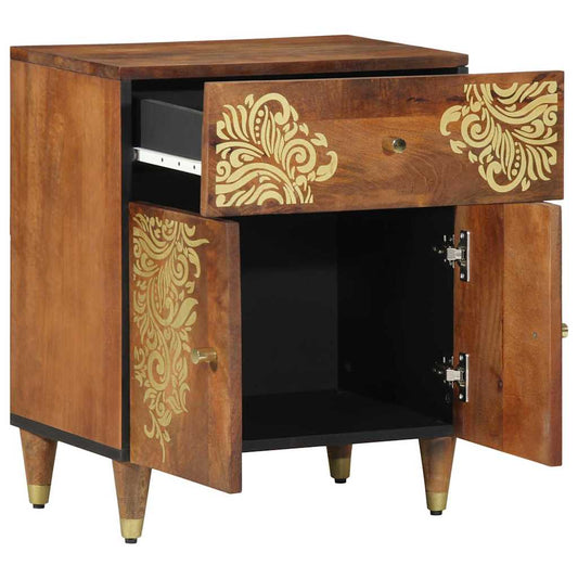 vidaXL Bedside Cabinet with Door Honey Brown 50 x 33 x 60 cm