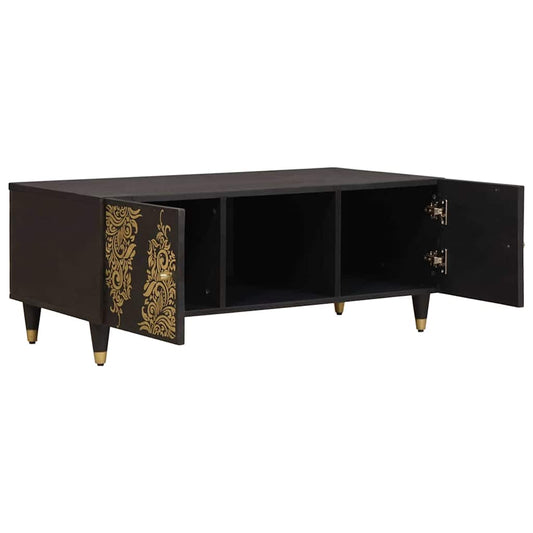 vidaXL Coffee Table Black 100 x 54 x 40 cm Solid Mango Wood