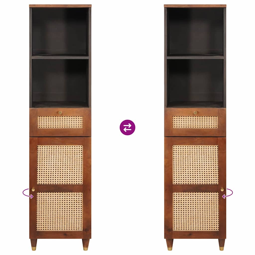 vidaXL Sideboard with Drawer Brown 38 x 33.5 x 160 cm Solid Mango Wood