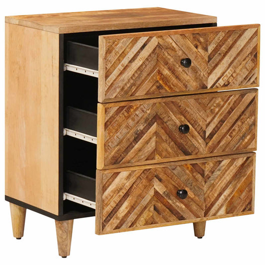 vidaXL Bedside Table Brown 50 x 33 x 60 cm Solid Mango Wood