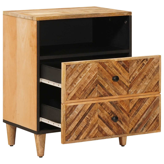 vidaXL Bedside Table Brown 50 x 33 x 60 cm Solid Mango Wood