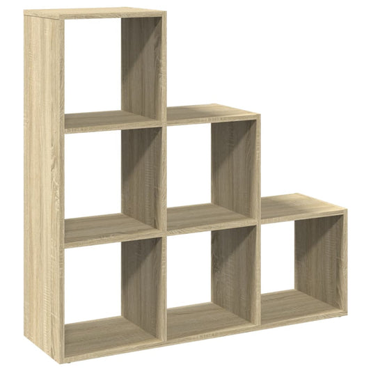 vidaXL Room Divider Bookcase 3-Tier Sonoma Oak 99x29x99 cm Engineered Wood