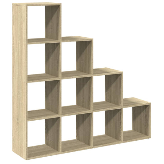 vidaXL Room Divider Bookcase 4-Tier Sonoma Oak 131,5x29x131,5 cm Engineered Wood