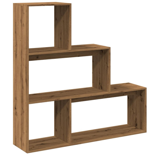 vidaXL Room Divider Bookcase 3-Tier Artisan Oak 123x29x123 cm Engineered Wood