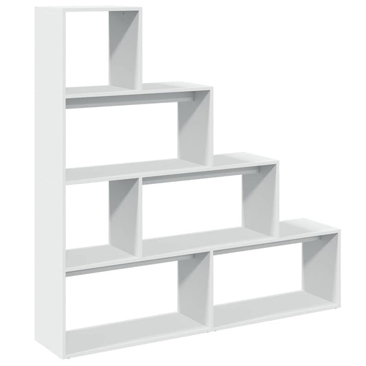 vidaXL Room Divider Bookcase 4-Tier White 143,5x29x143,5 cm Engineered Wood