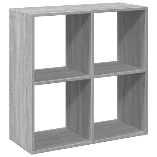 vidaXL Room Divider Bookcase Grey Sonoma 69,5x29x69,5 cm Engineered Wood