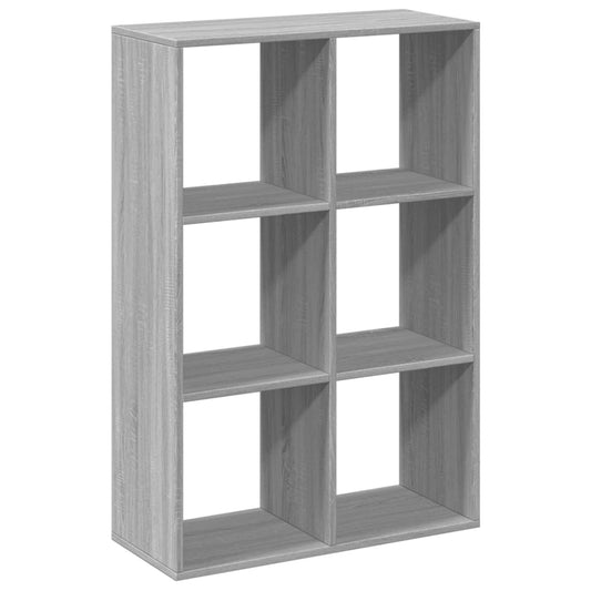 vidaXL Room Divider Bookcase Grey Sonoma 69,5x29x103,5 cm Engineered Wood