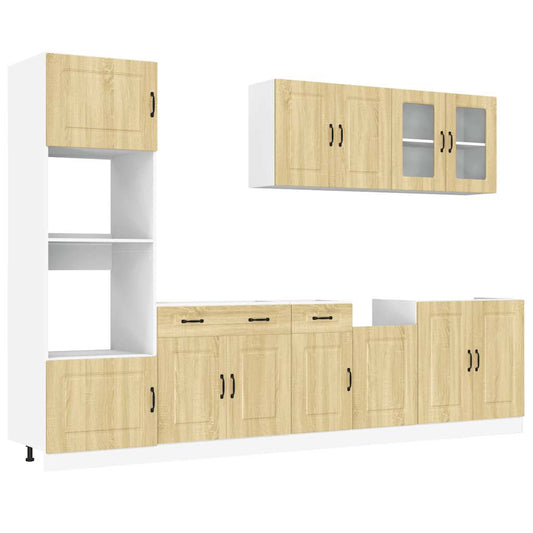 vidaXL 7 Piece Kitchen Cabinet Set "Kalmar" Sonoma Oak Engineered Wood