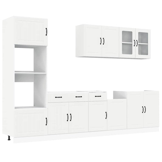 vidaXL 7 Piece Kitchen Cabinet Set "Kalmar" White Engineered Wood