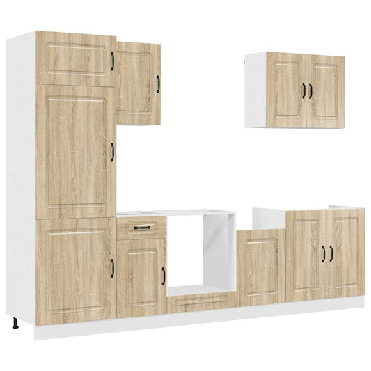 vidaXL 7 Piece Kitchen Cabinet Set "Kalmar" Sonoma Oak Engineered Wood
