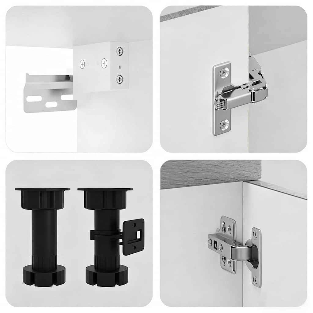 vidaXL 8 Piece Kitchen Cabinet Set "Kalmar" Grey Sonoma Engineered Wood