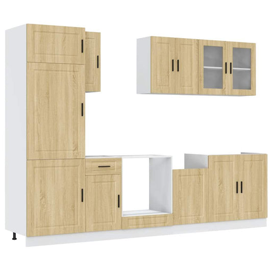vidaXL 8 Piece Kitchen Cabinet Set "Porto" Sonoma Oak Engineered Wood