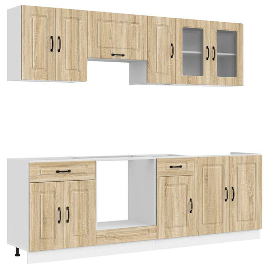 vidaXL 8 Piece Kitchen Cabinet Set "Kalmar" Sonoma Oak Engineered Wood