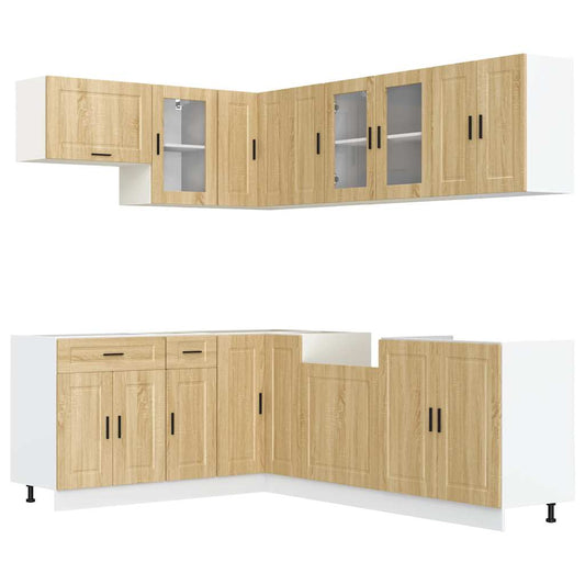 vidaXL 11 Piece Kitchen Cabinet Set "Porto" Sonoma Oak Engineered Wood