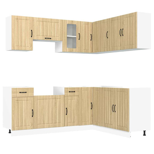vidaXL 11 Piece Kitchen Cabinet Set "Kalmar" Sonoma Oak Engineered Wood
