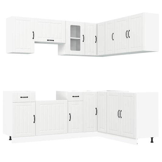 vidaXL 11 Piece Kitchen Cabinet Set "Lucca" White Engineered Wood