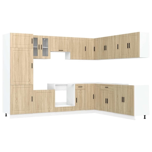 vidaXL 14 Piece Kitchen Cabinet Set "Porto" Sonoma Oak Engineered Wood