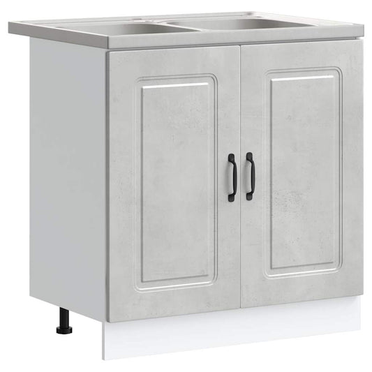 vidaXL Kitchen Cabinet Kalmar Concrete Grey 80 x 46 x 81.5 cm
