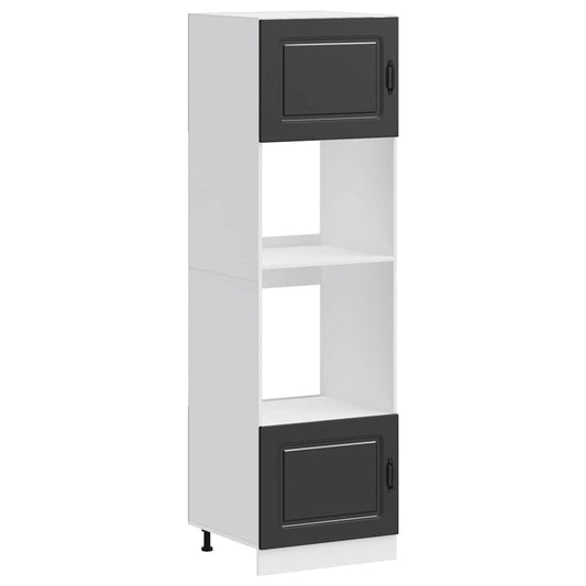 vidaXL Oven Cabinets 2 pcs "Kalmar" Black Engineered Wood