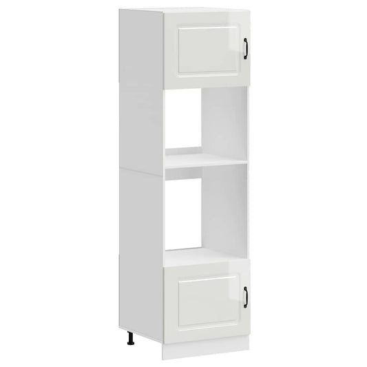 vidaXL Oven Cabinets 2 pcs "Kalmar" Gloss White Engineered Wood