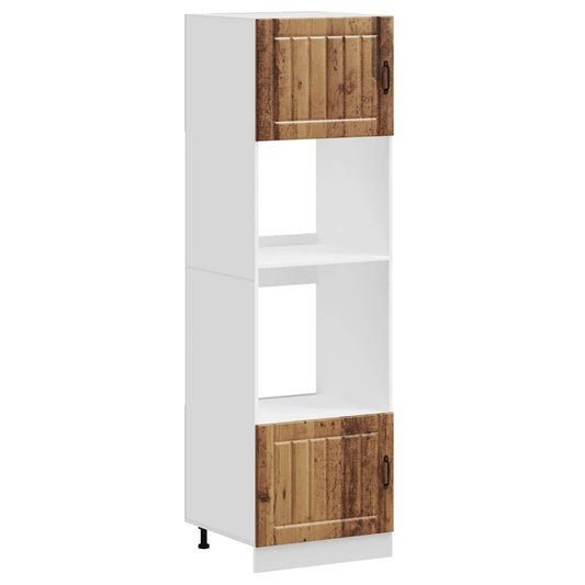 vidaXL Oven Cabinets 2 pcs "Lucca" Old Wood Engineered Wood