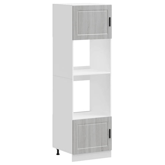 vidaXL Oven Cabinets 2 pcs Porto Grey Sonoma Engineered Wood