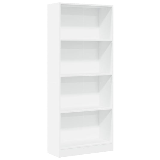 vidaXL Bookcase White 60x24x143 cm Engineered Wood