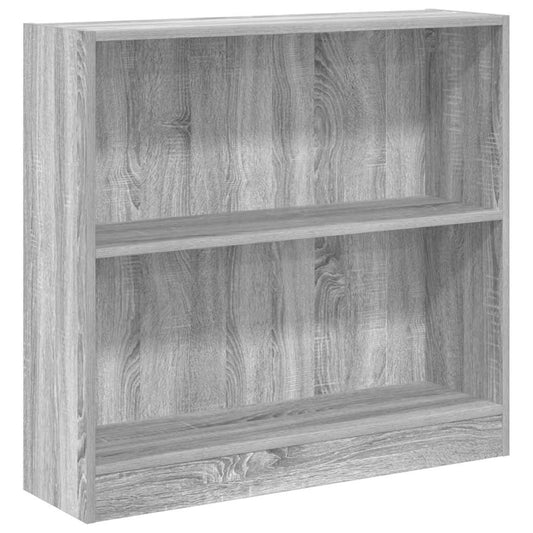 vidaXL Bookcase Grey Sonoma 80x24x76 cm Engineered Wood