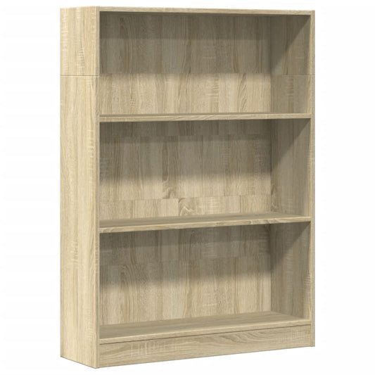 vidaXL Bookcase Sonoma Oak 80x24x109 cm Engineered Wood