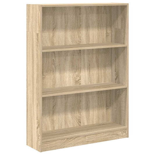 vidaXL Bookcase Sonoma Oak 80x24x109 cm Engineered Wood