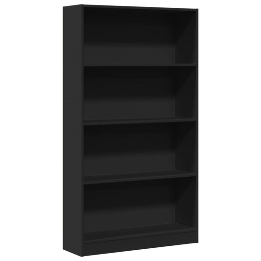 vidaXL Bookcase Black 80x24x143 cm Engineered Wood
