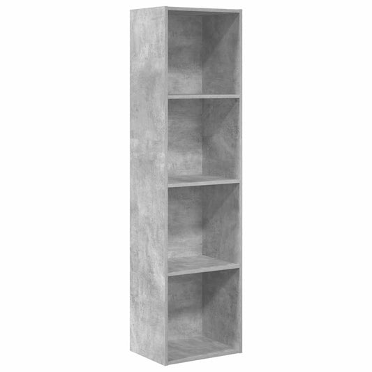 vidaXL Bookcase Concrete Grey 40x30x152 cm Engineered Wood