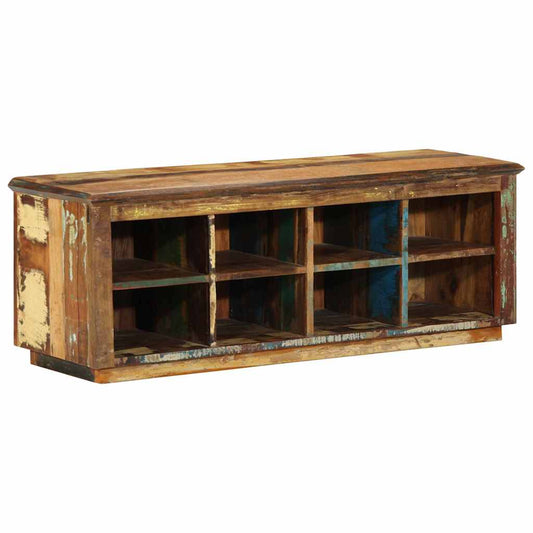 vidaXL Shoe Cabinet Brown 110 x 35 x 40 cm Solid Reclaim Wood