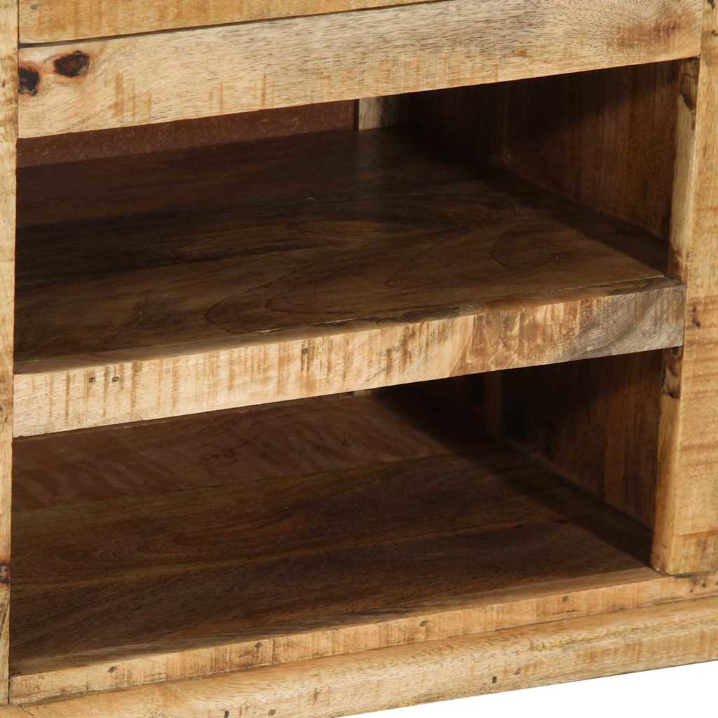 vidaXL Bench with Drawer Brown 110 x 35 x 50 cm Rough Mango