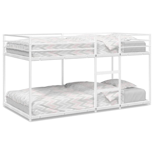 vidaXL Bunk Bed without Mattress White 100x200 cm Steel