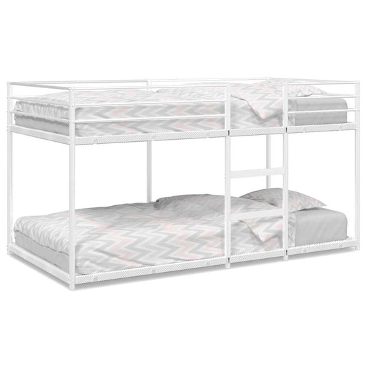 vidaXL Bunk Bed without Mattress White 107x203 cm Steel