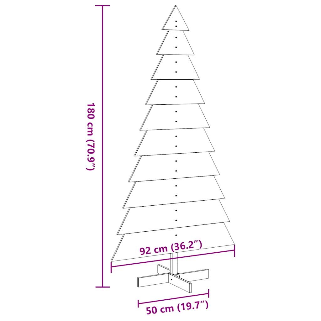 vidaXL Wooden Christmas Tree for Decoration White 180 cm