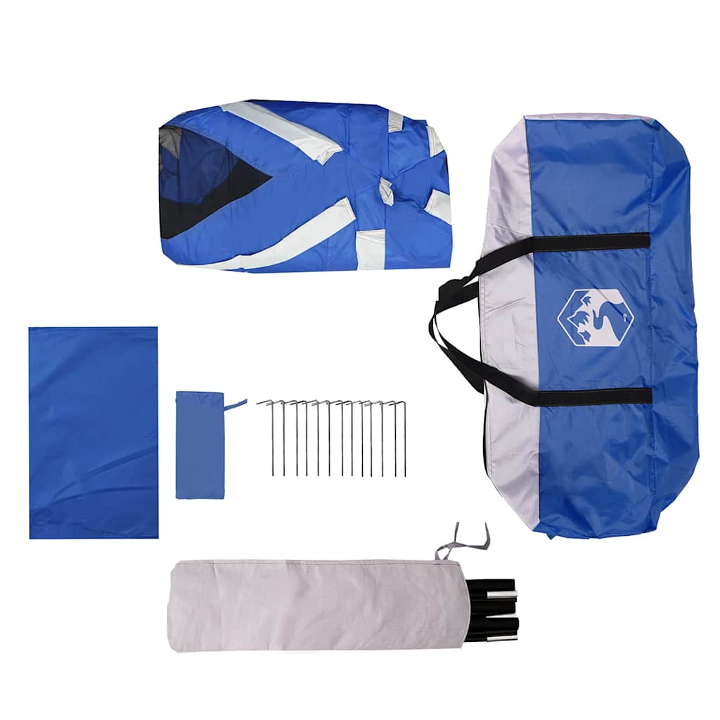 vidaXL Pool Tent with Removable Fly & Mesh Walls Azure Blue 618x532 cm