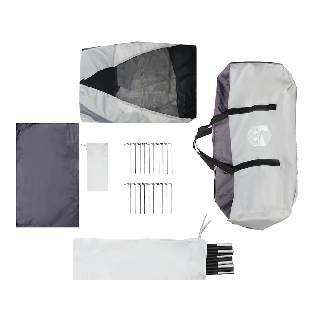 vidaXL Pool Tent with Removable Fly & Mesh Walls Grey 510x510 cm