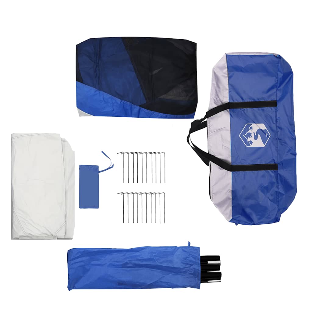 vidaXL Pool Tent with Removable Fly & Mesh Walls Azure Blue 690x690 cm