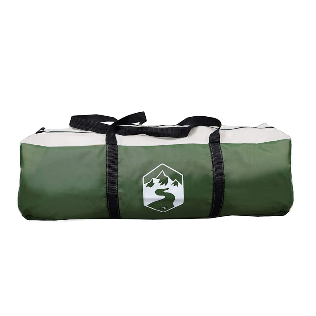 vidaXL Camping Tent Cabin 4-Person Green Waterproof