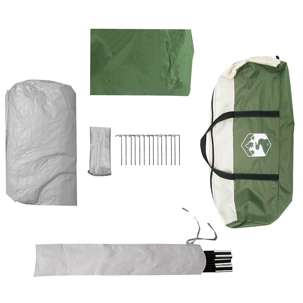 vidaXL Family Tent Cabin 6-Person Green Waterproof
